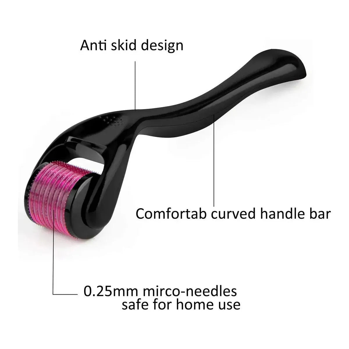 Vida Smart Titanium Derma Roller — 0.25mm, 540 Needles, Matte Black