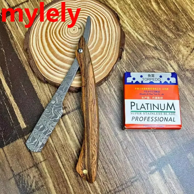 Wooden Handle Shaving Razor | Replaceable Blade Barber Razor for Men