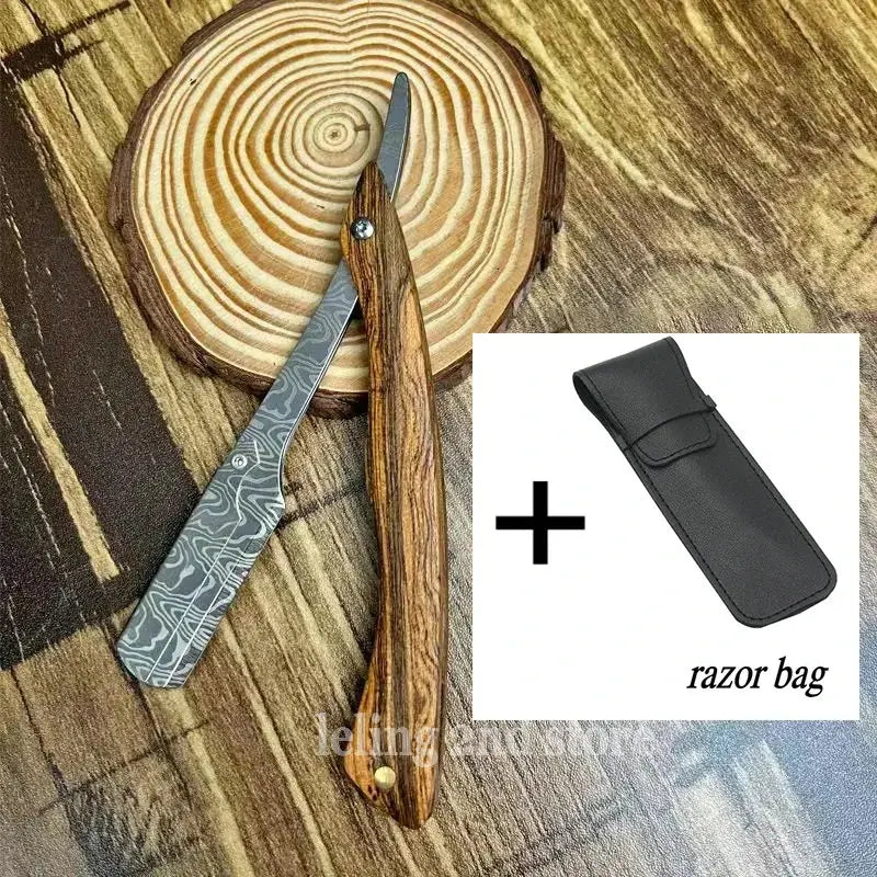 Wooden Handle Shaving Razor | Replaceable Blade Barber Razor for Men