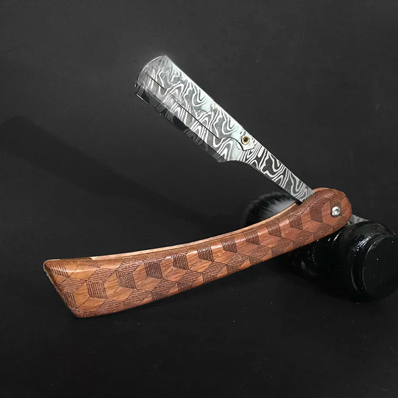 Wooden Handle Shaving Razor | Replaceable Blade Barber Razor for Men