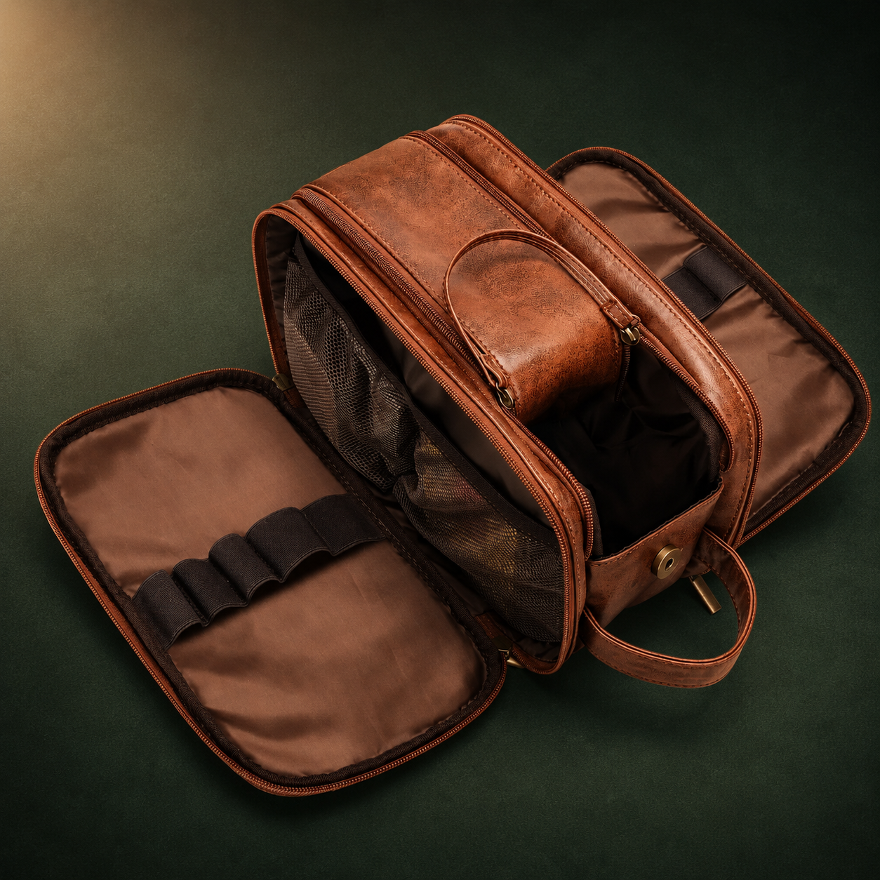 Men's Leather Dopp Kit | Travel Toiletry Organizer