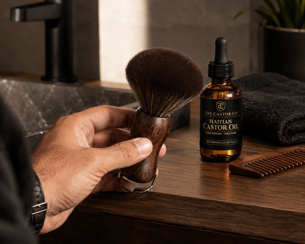 Wood Handle Grooming Duster Brush