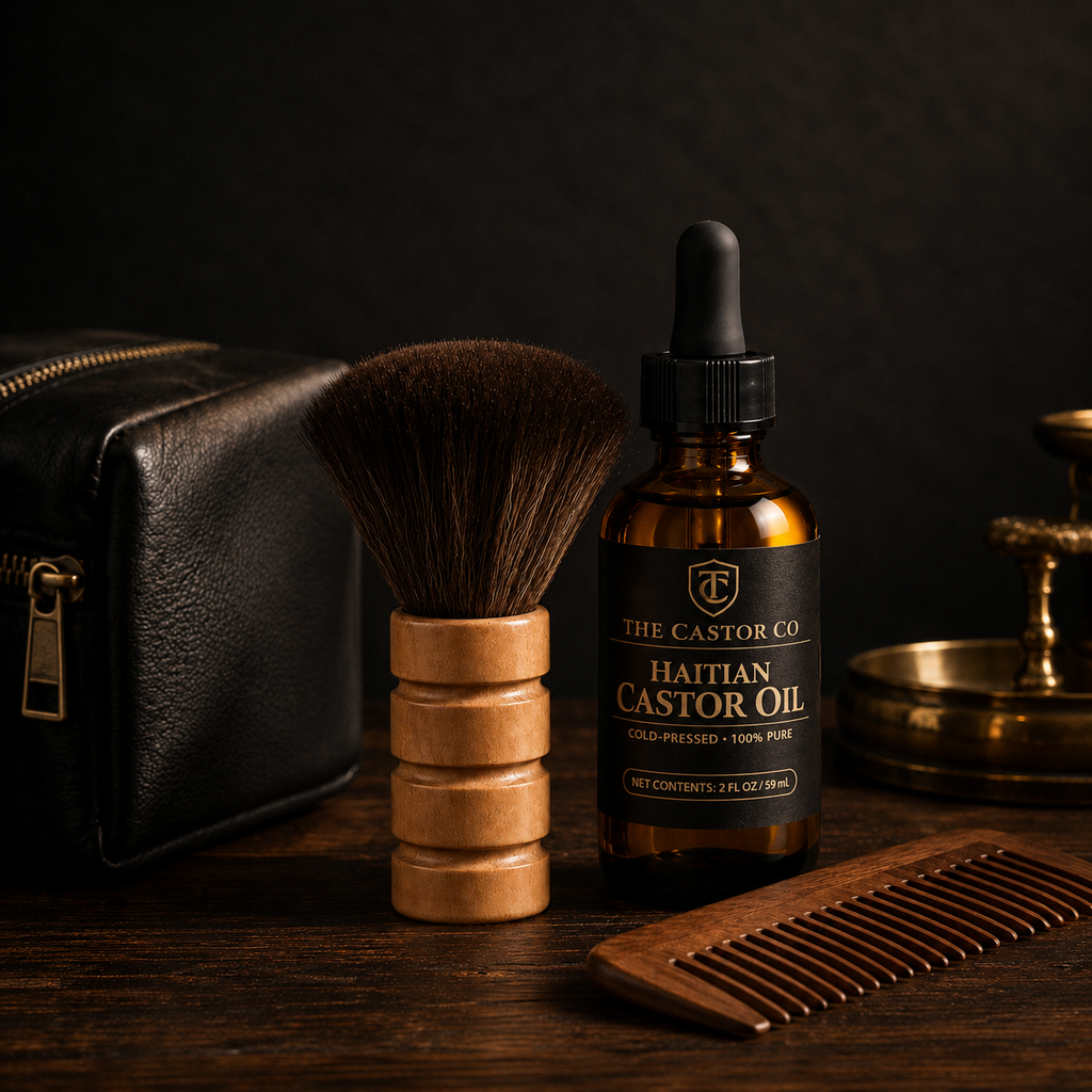 Wood Handle Grooming Duster Brush