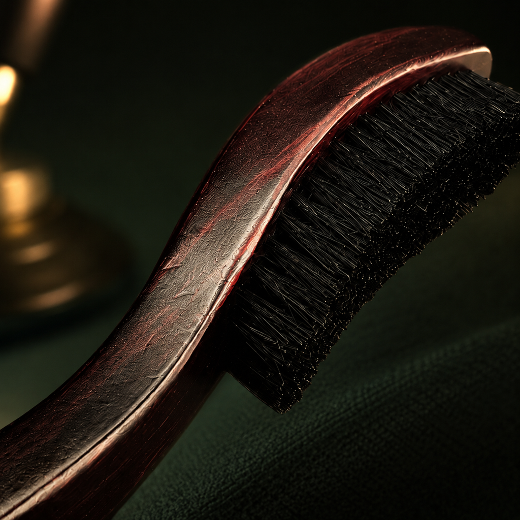 Curved Wood Wave Brush | Men's Hair & Beard Grooming Brush