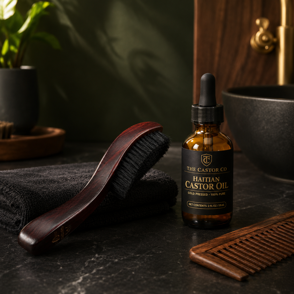Curved Wood Wave Brush | Men's Hair & Beard Grooming Brush