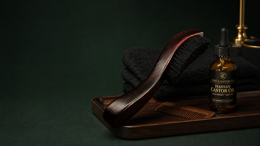Curved Wood Wave Brush | Men's Hair & Beard Grooming Brush