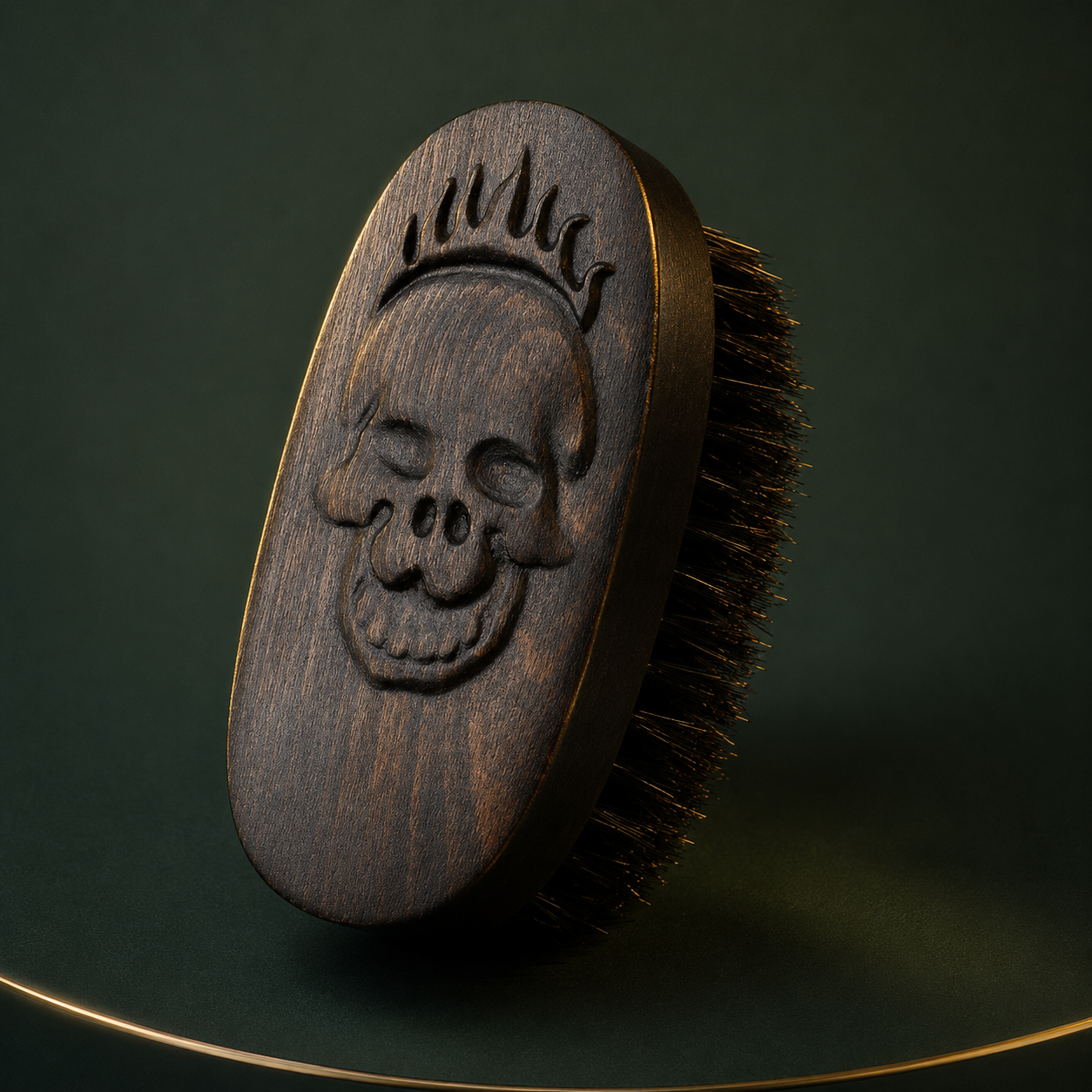 Engraved Boar Bristle Beard Brush | Men's Grooming Brush