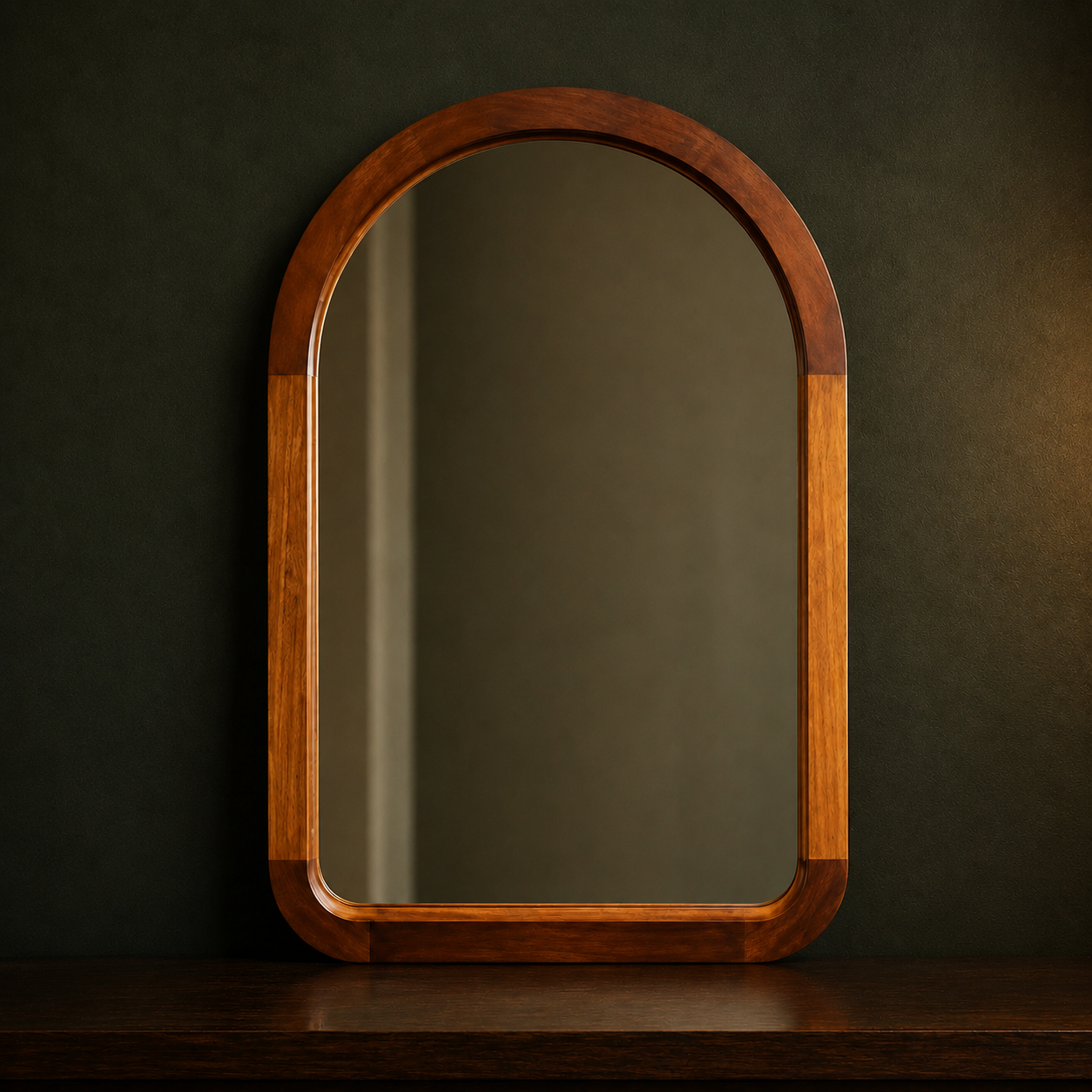 Arched Wall Mirror | Wood Frame Rustic Bathroom & Bedroom Mirror