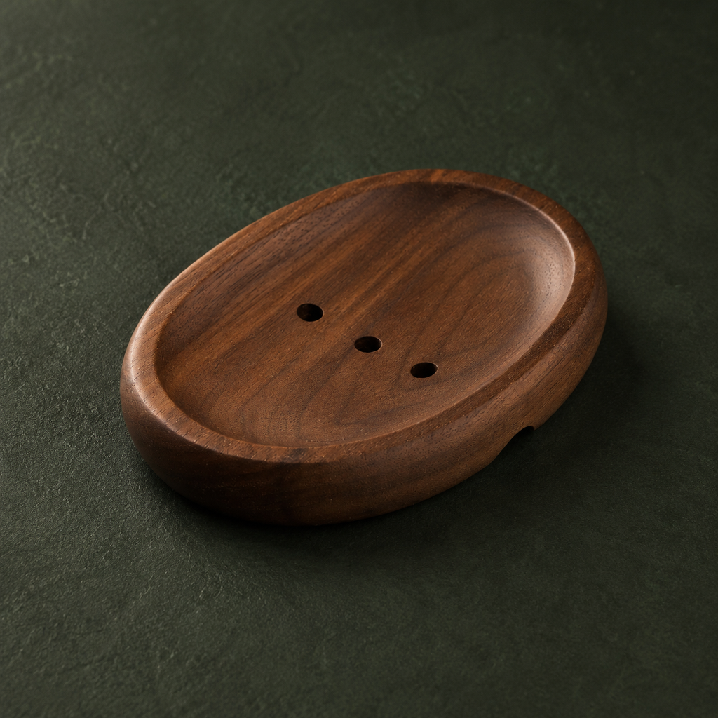 Handmade Walnut Soap Holder | Draining Wood Soap Dish