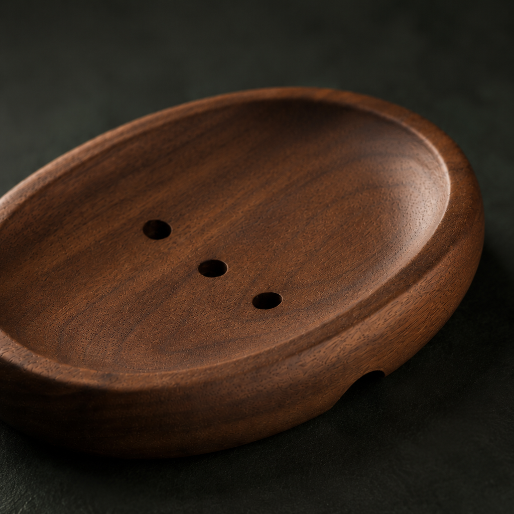 Handmade Walnut Soap Holder | Draining Wood Soap Dish